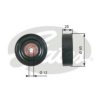 GATES T36087 Tensioner Pulley, v-ribbed belt